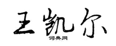 曾庆福王凯尔行书个性签名怎么写