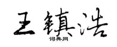 曾庆福王镇浩行书个性签名怎么写
