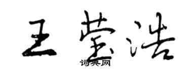 曾庆福王莹浩行书个性签名怎么写