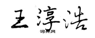 曾庆福王淳浩行书个性签名怎么写