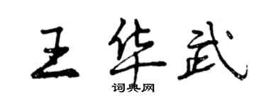 曾庆福王华武行书个性签名怎么写