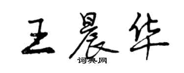 曾庆福王晨华行书个性签名怎么写
