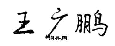 曾庆福王广鹏行书个性签名怎么写