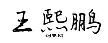 曾庆福王熙鹏行书个性签名怎么写