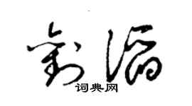 梁锦英刘滔草书个性签名怎么写