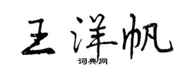 曾庆福王洋帆行书个性签名怎么写