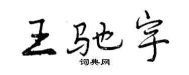 曾庆福王驰宇行书个性签名怎么写
