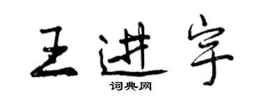 曾庆福王进宇行书个性签名怎么写