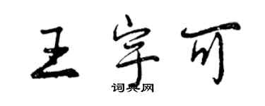 曾庆福王宇可行书个性签名怎么写