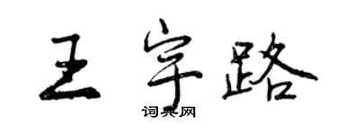 曾庆福王宇路行书个性签名怎么写