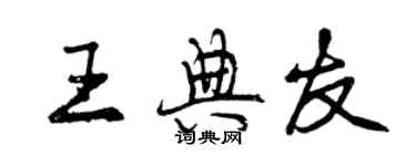 曾庆福王典友行书个性签名怎么写