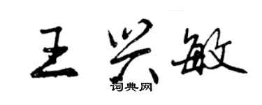 曾庆福王兴敏行书个性签名怎么写