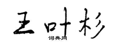 曾庆福王叶杉行书个性签名怎么写