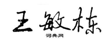 曾庆福王敏栋行书个性签名怎么写