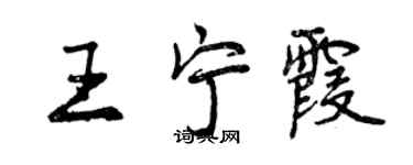 曾庆福王宁霞行书个性签名怎么写
