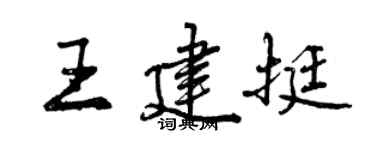 曾庆福王建挺行书个性签名怎么写