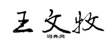 曾庆福王文牧行书个性签名怎么写