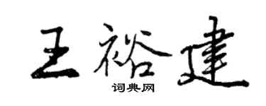 曾庆福王裕建行书个性签名怎么写