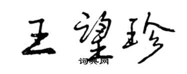 曾庆福王望珍行书个性签名怎么写