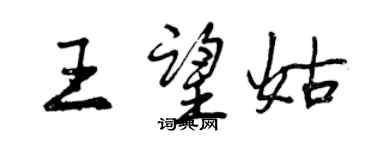 曾庆福王望姑行书个性签名怎么写