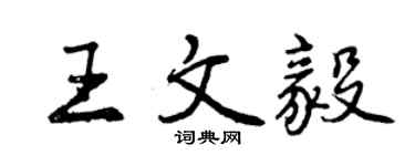 曾庆福王文毅行书个性签名怎么写