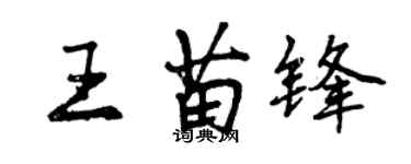 曾庆福王苗锋行书个性签名怎么写