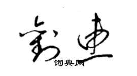 梁锦英刘惠草书个性签名怎么写