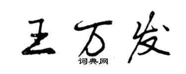 曾庆福王万发行书个性签名怎么写