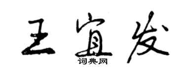 曾庆福王宜发行书个性签名怎么写