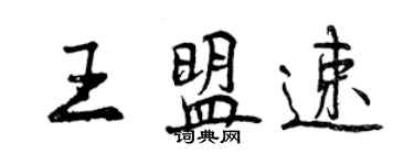 曾庆福王盟速行书个性签名怎么写