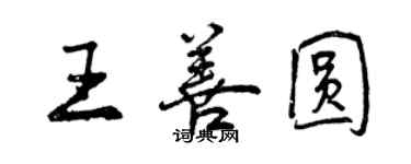 曾庆福王善圆行书个性签名怎么写