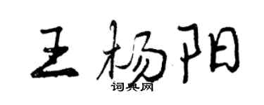 曾庆福王杨阳行书个性签名怎么写