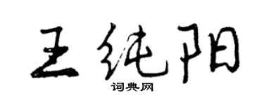 曾庆福王纯阳行书个性签名怎么写