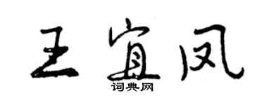 曾庆福王宜凤行书个性签名怎么写