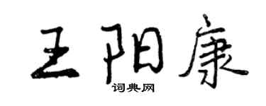 曾庆福王阳康行书个性签名怎么写
