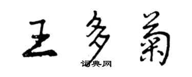 曾庆福王多菊行书个性签名怎么写