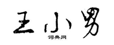 曾庆福王小男行书个性签名怎么写