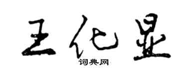 曾庆福王化显行书个性签名怎么写