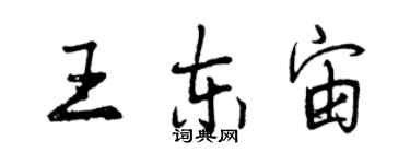 曾庆福王东宙行书个性签名怎么写