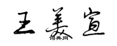 曾庆福王美宣行书个性签名怎么写