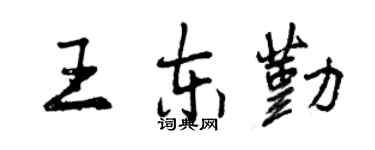 曾庆福王东勤行书个性签名怎么写