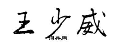 曾庆福王少威行书个性签名怎么写