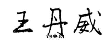 曾庆福王丹威行书个性签名怎么写