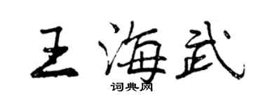 曾庆福王海武行书个性签名怎么写