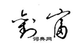 梁锦英刘富草书个性签名怎么写