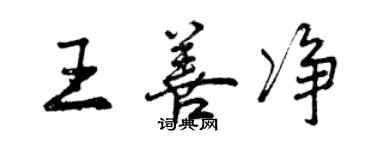 曾庆福王善净行书个性签名怎么写