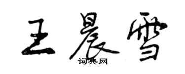 曾庆福王晨雪行书个性签名怎么写