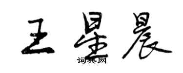 曾庆福王星晨行书个性签名怎么写