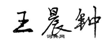 曾庆福王晨钟行书个性签名怎么写