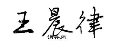 曾庆福王晨律行书个性签名怎么写